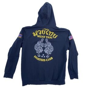 Kill Crew Porrada Series Black Hoodie Sweatshirt Men's Size L Muay Thai Fight